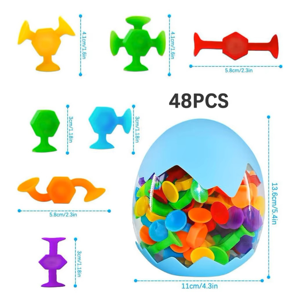 Suction construction toys dimensions