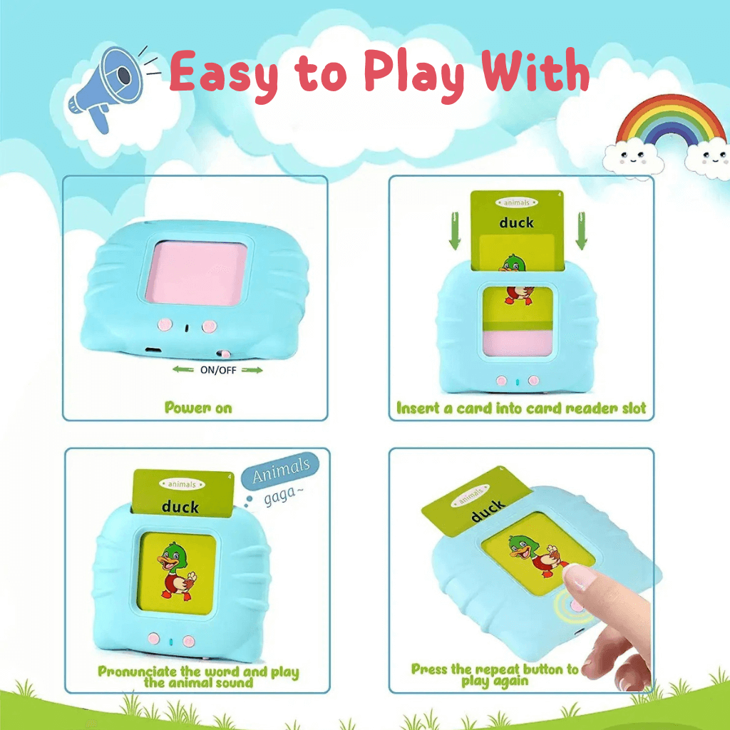 Talking flash cards educational toy