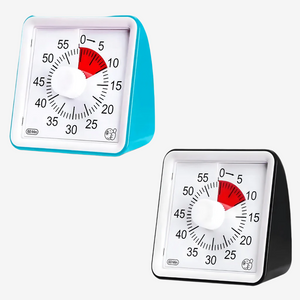 Classroom timers black and blue on white background