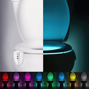 Toilet light with UV steriliser and motion sensor