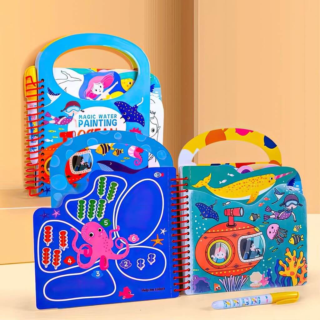 Water colouring book ocean