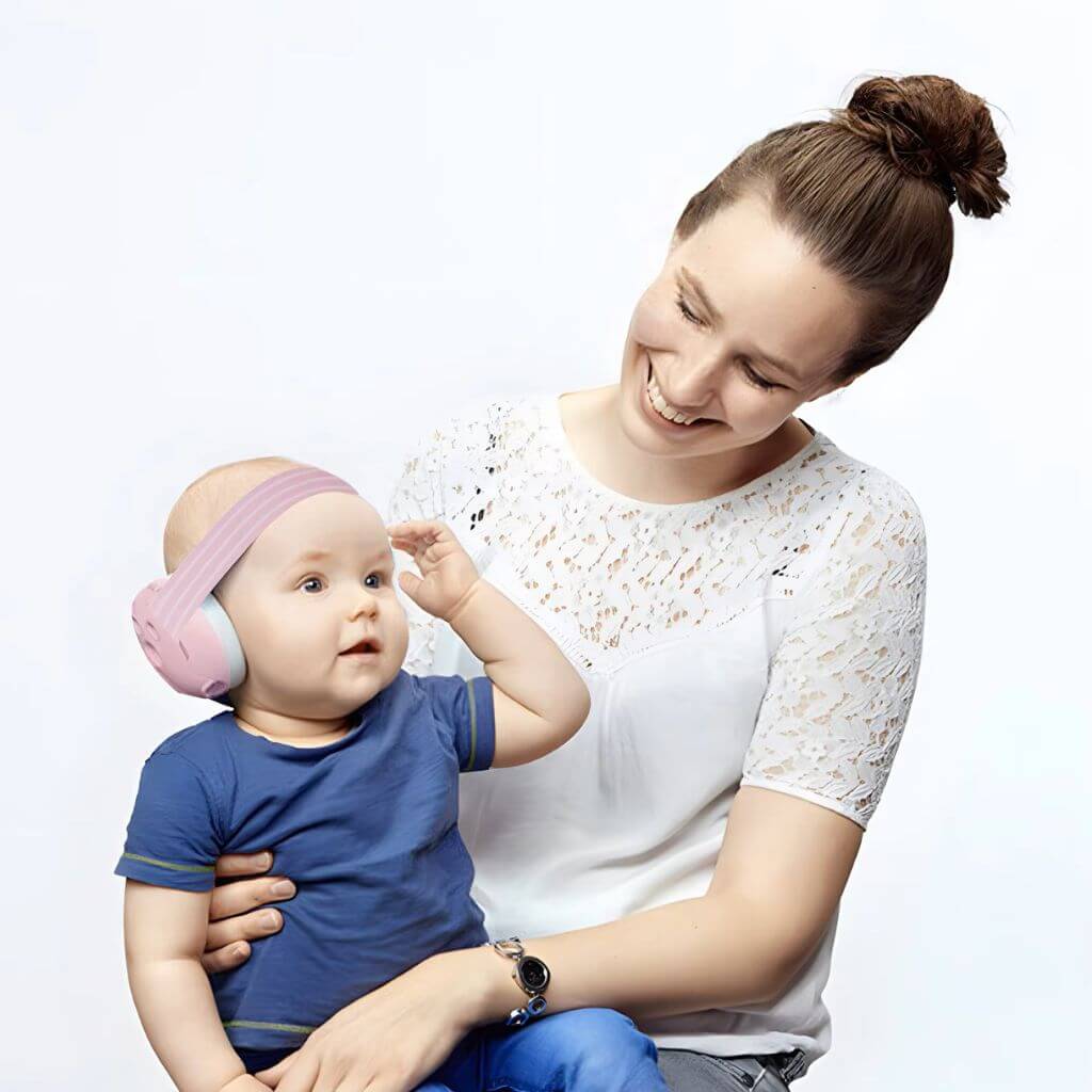 Infant ear muffs grey