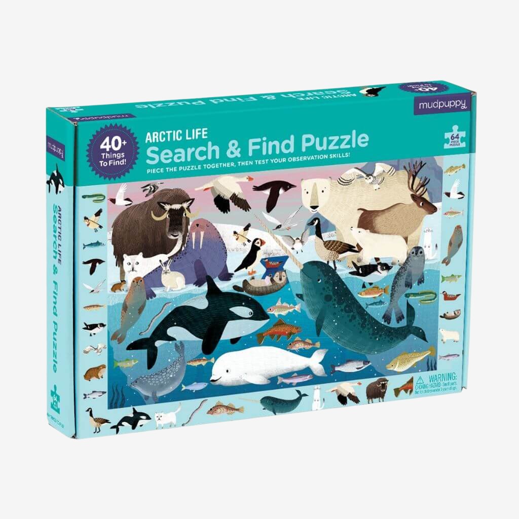 Arctic Life Search Find Puzzle 64 Pieces Mudpuppy
