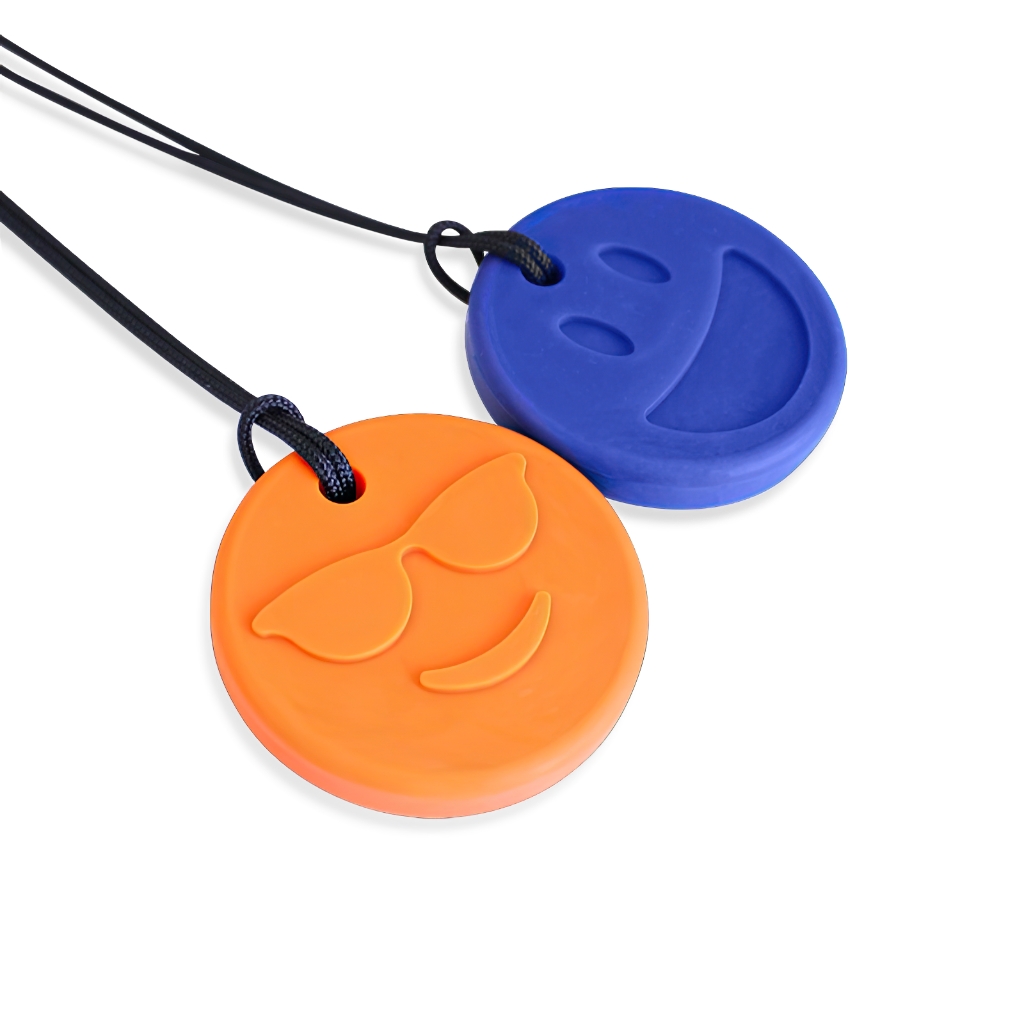 ark smiley face double sided chewable jewelry