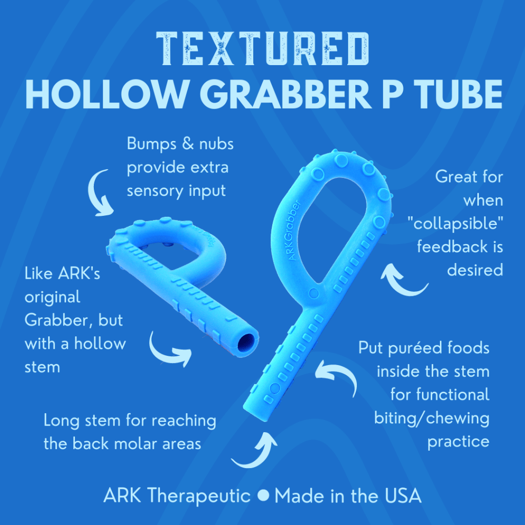 Ark Textured Grabber P Tube (Hollow Chew Tool) info graphic