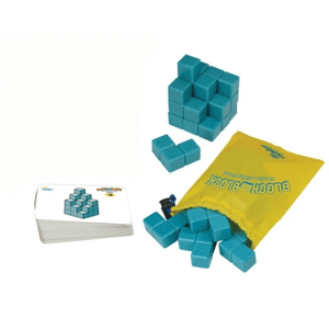 Blocks and cards inside ThinkFun Block by Block