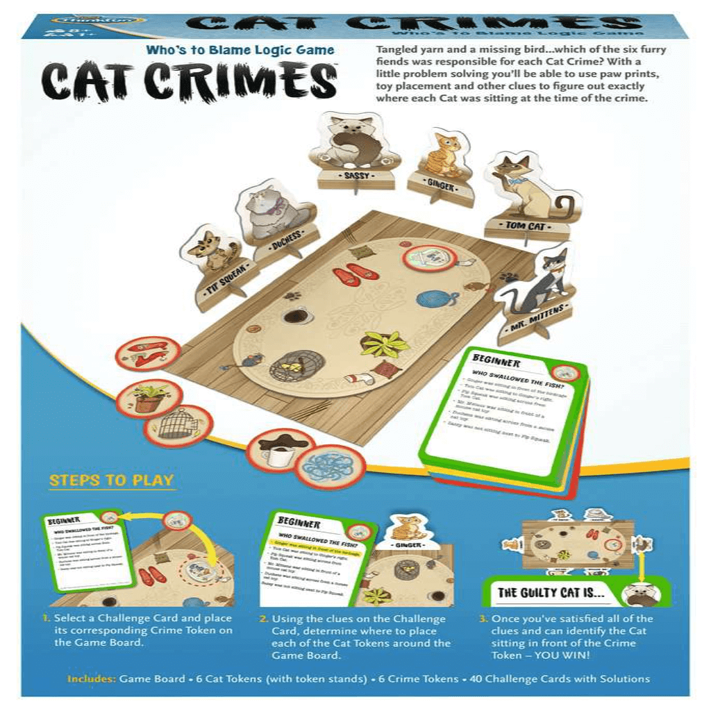 Easy to play ThinkFun Cat Crimes