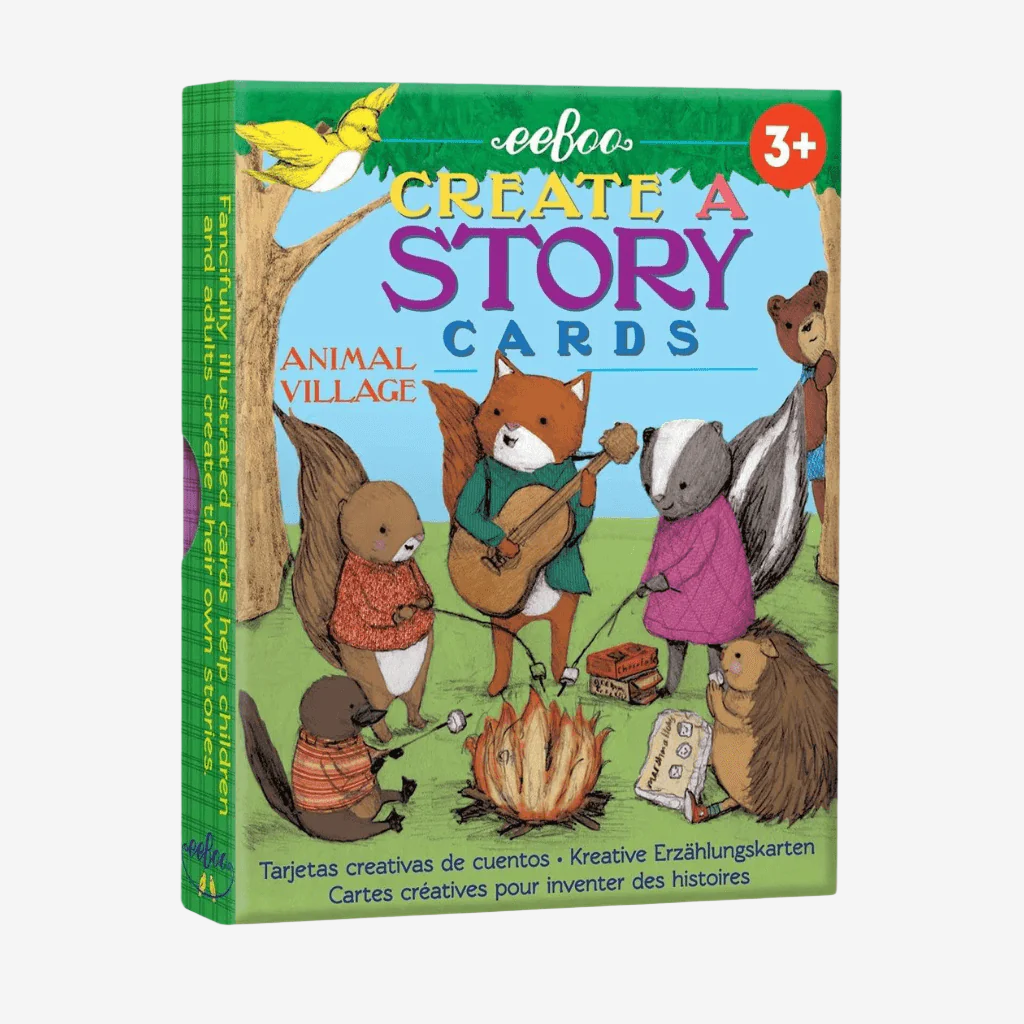 eeBoo Animal Village Create a Story Cards box on white background
