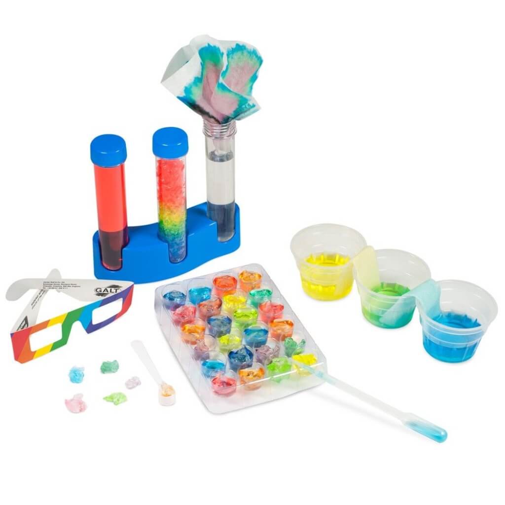 Experiment kit inside Galt Rainbow Lab