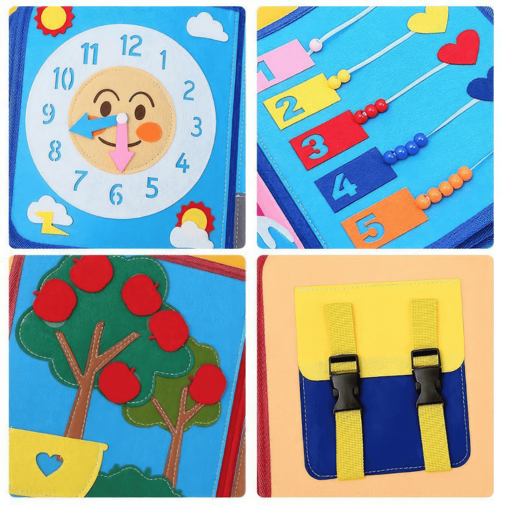Toddler Felt Busy Book - 26 Pages