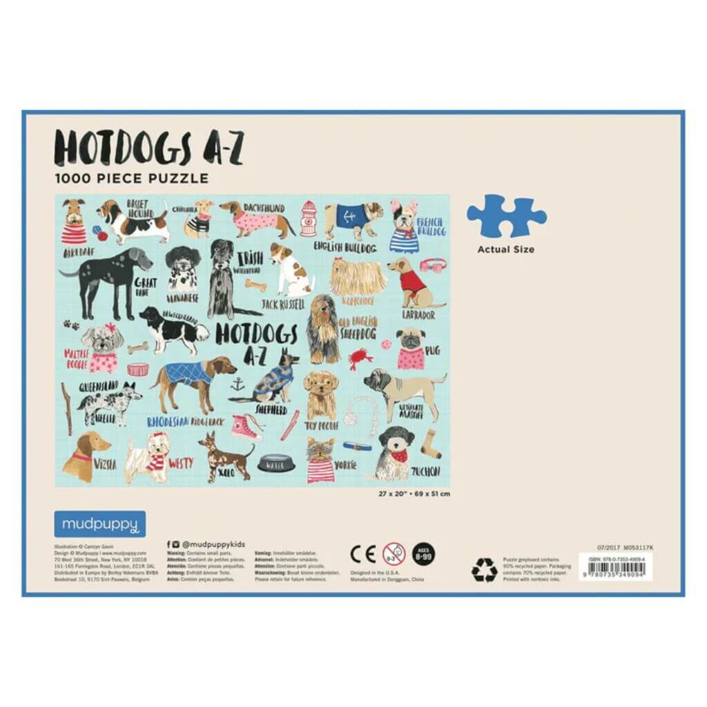 Hot Dogs 1000 Pieces Family Puzzle Mudpuppy