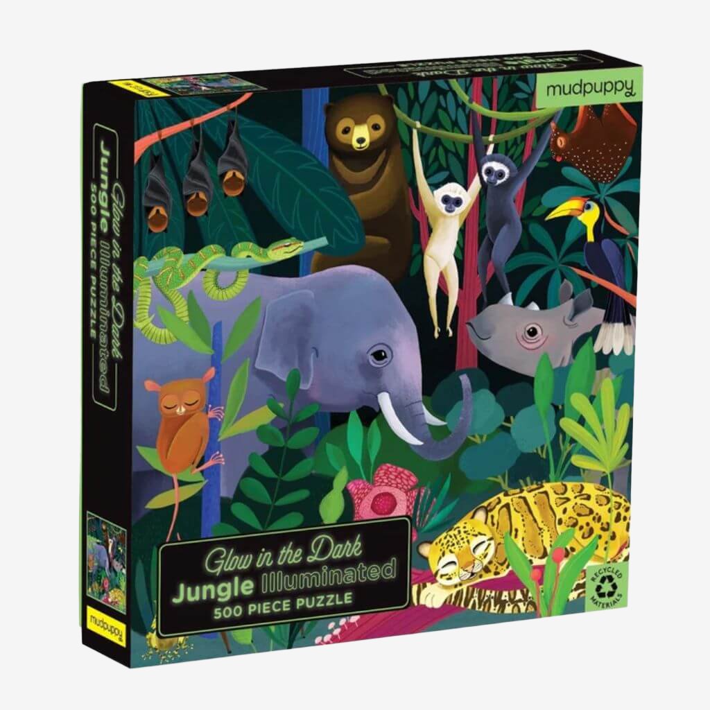 Jungle Illuminated Glow in the Dark Puzzle 500 Pieces Mudpuppy