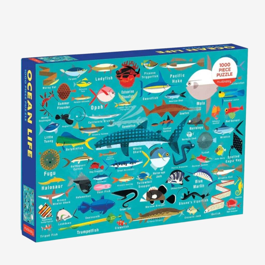 Ocean Life 1000 Pieces Family Puzzle Mudpuppy