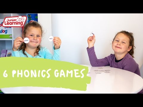 Video of two two Caucasian girls playing 6 Phonics Game by Junior Learning 