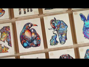Penguins wooden puzzle product presentation video