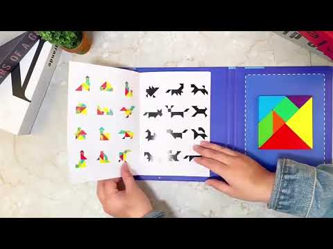 Magnetic tangram puzzle video