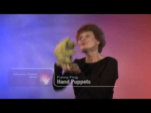 Folkmanis funny frog hand puppet video demo