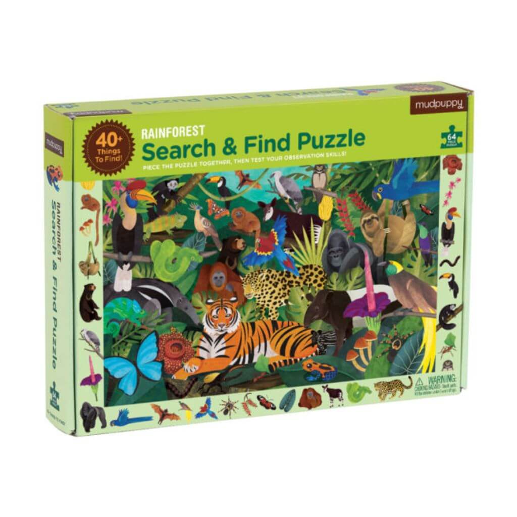 Rain Forest Search Find Puzzle 64 Pieces Mudpuppy