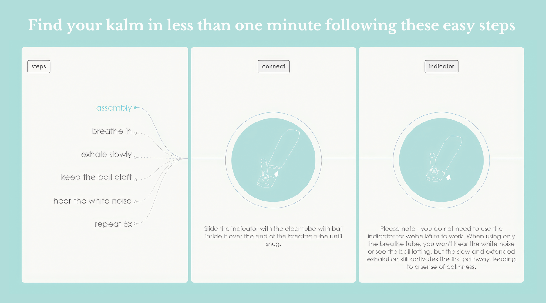 webe kalm info graphic