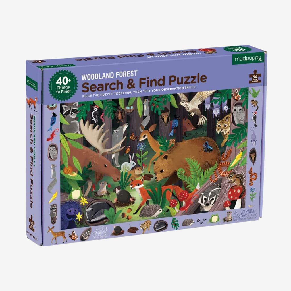 Woodland Forest Search Find Puzzle 64 Pieces Mudpuppy