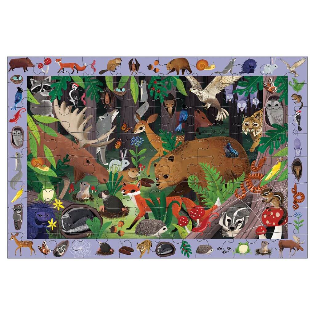 Woodland Forest Search Find Puzzle 64 Pieces Mudpuppy