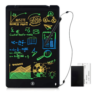 12 inch drawing pad for kids black multicolor writing and drawing