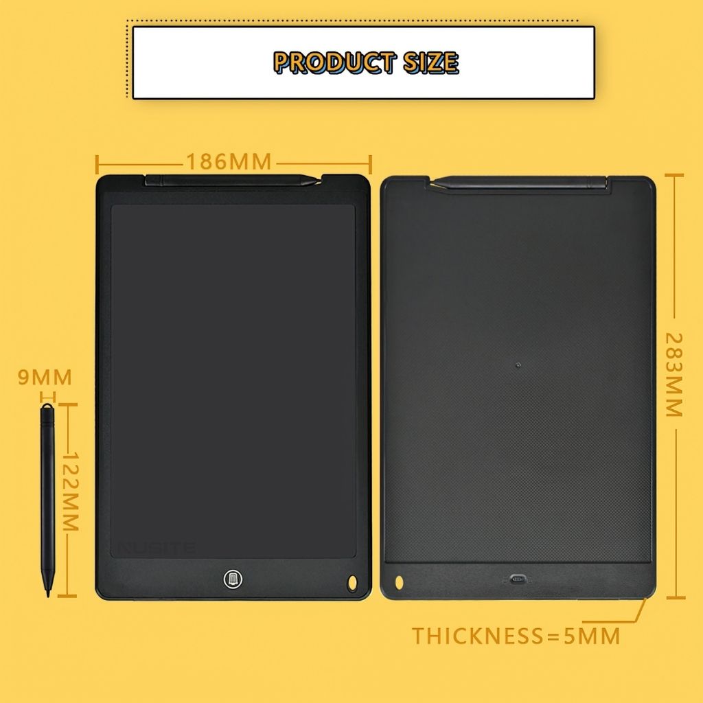 12 inch kids drawing pad size