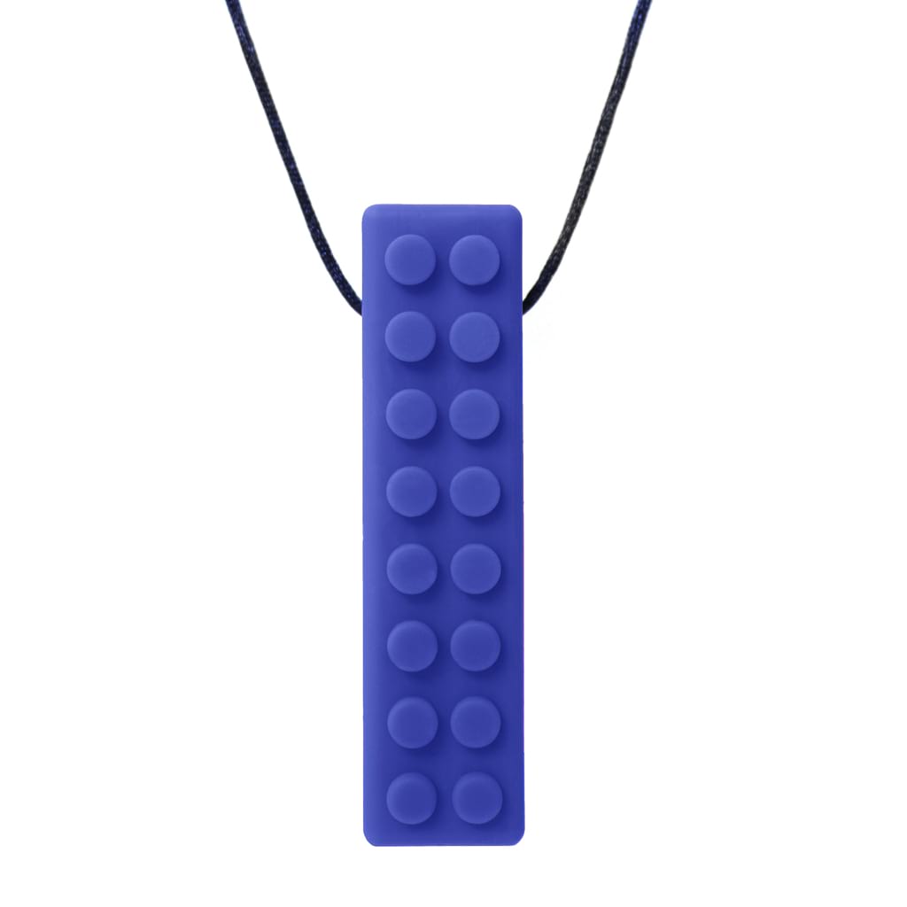 Ark&#39;s brick stick sensory chew necklace Australia in dark blue standard toughness BRK100DarkBlueAW