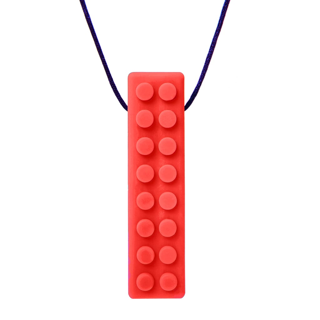 Ark's brick stick sensory chewable necklace red standard toughness BRK100RedAW