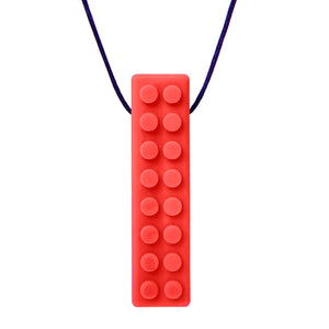 Ark's brick stick sensory chewable necklace red standard toughness BRK100RedAW