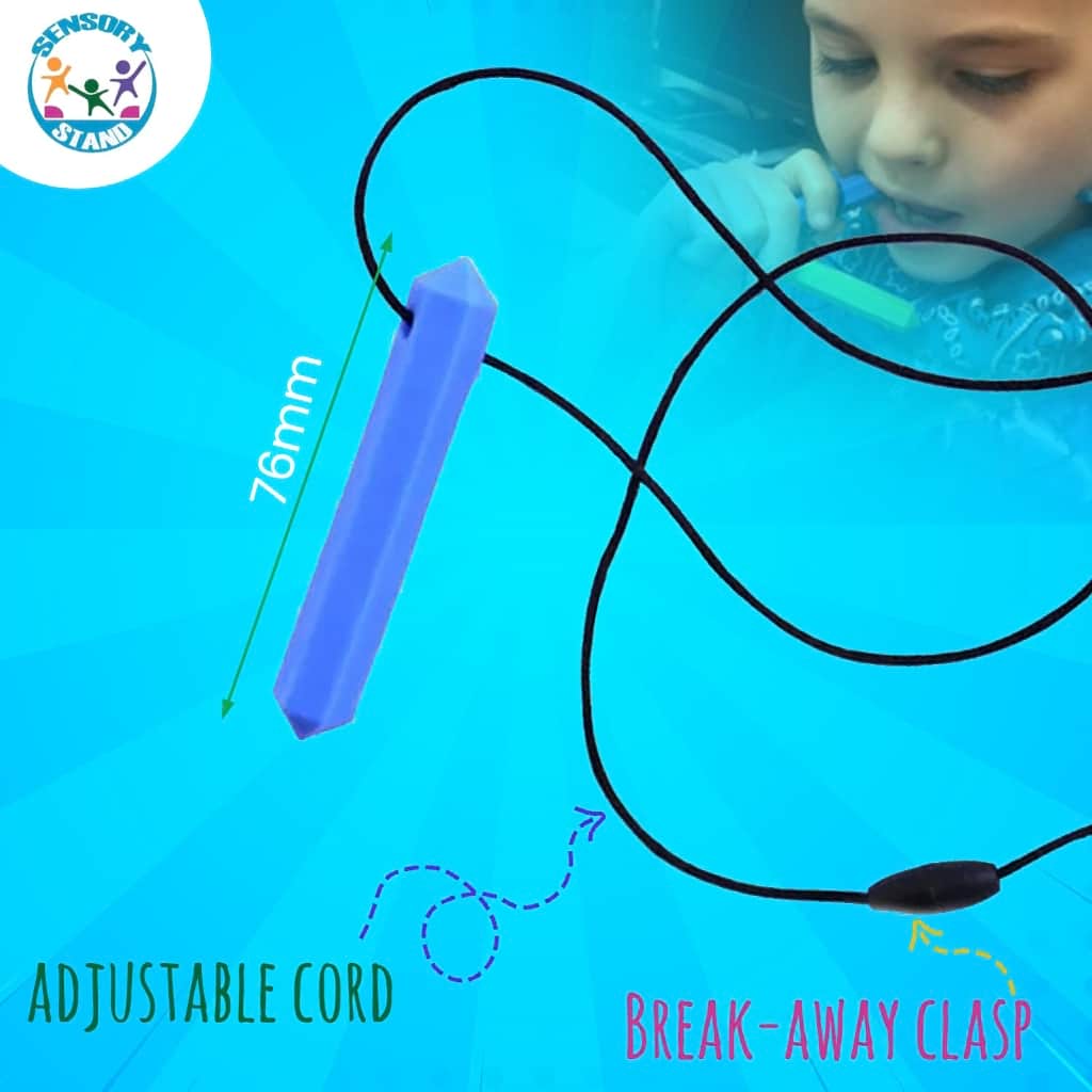 Turquoise Egg Pendant | Stylish Chewy Necklace for Kids with ADHD, Sensory  Processing Disorder & Autism