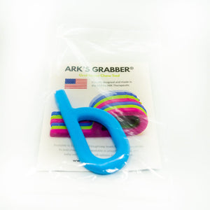 Ark's grabber baby chew toy light blue GA100BabyBl in its package