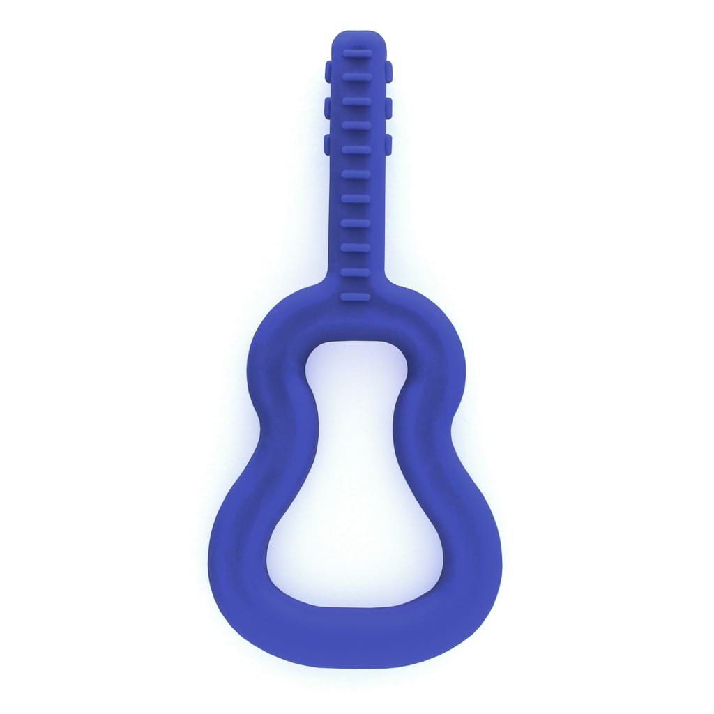 Ark&#39;s guitar silicone bpa free sensory chew toy in dark blue standard toughness level GUIT100DarkBlueAW