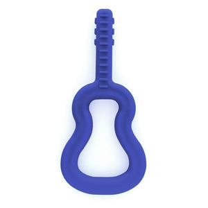 Ark's guitar silicone bpa free sensory chew toy in dark blue standard toughness level GUIT100DarkBlueAW