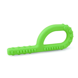 Ark's textured grabber oral motor sensory tool for chewing therapy in lime green medium toughness GA100XTTexGr