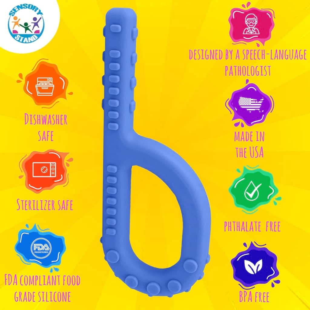 Ark Therapeutic textured grabber sensory chew toys royal blue toughest