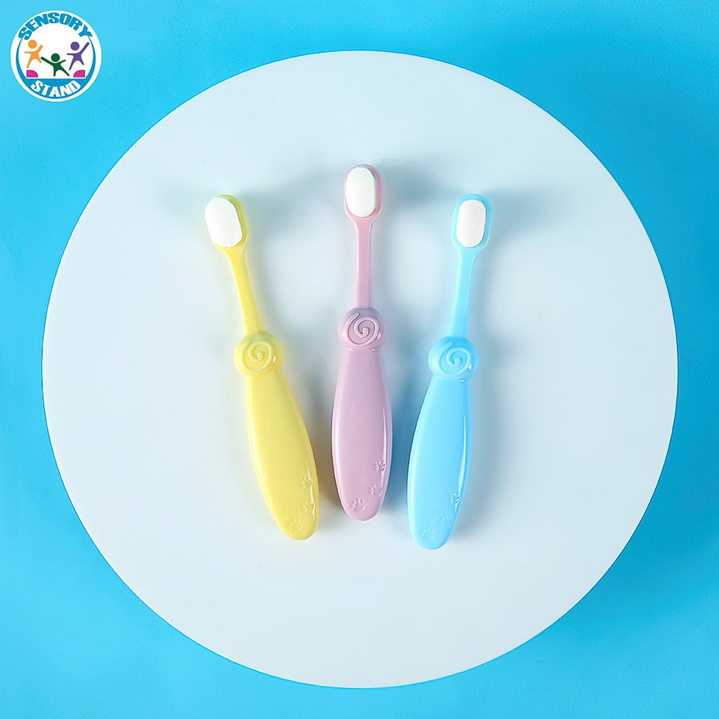 Toothbrush for toddler pink yellow blue