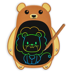 Cartoon animals drawing pad for kids 8.5 inch bear multicolor writing and drawing