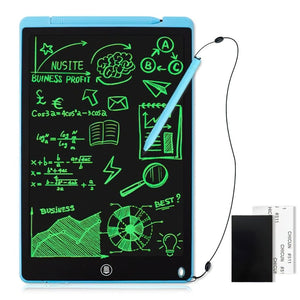 Drawing lcd tablet 12 inch kids blue monocolor writing and drawing