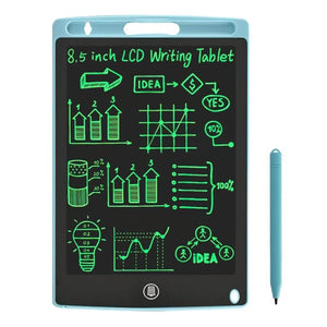 Blue drawing tablet for kids 8.5 inch monochrome screen