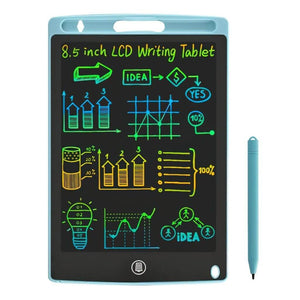 Blue drawing tablet for kids 8.5 inch multicolor screen