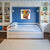 Elephant wooden jigsaw puzzle on a blue wall