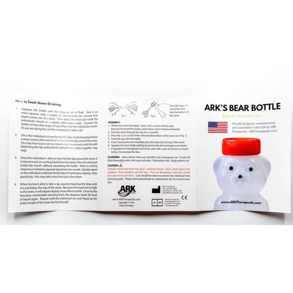 Honey Bear Straw Cup  ARK's Bear Bottle Kit for Straw Drinking