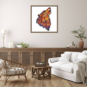Jigsaw puzzle Australia wolf mounted on a living room wall