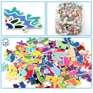 Round blooming color puzzles Australia in their package