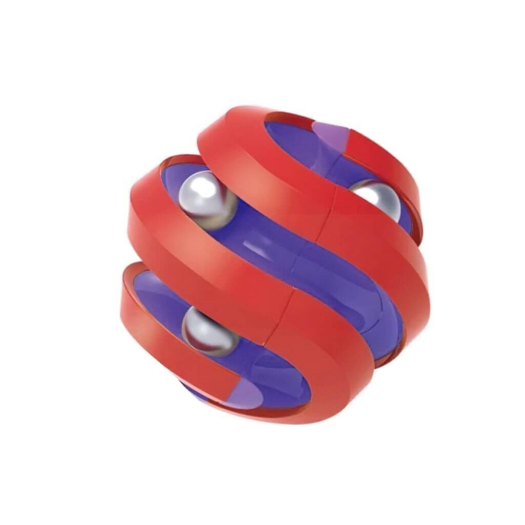 Orbital ball fidget cube red