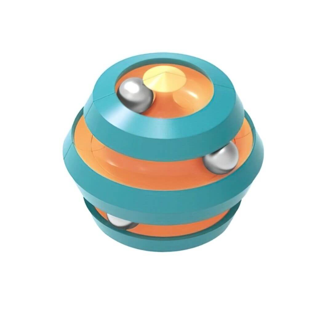 Orbital ball fidget cube teal