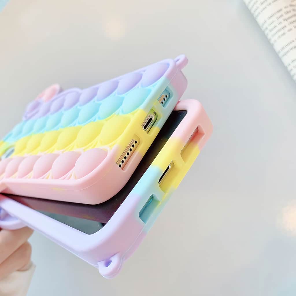 Pop it phone case iPhone rainbow mouse