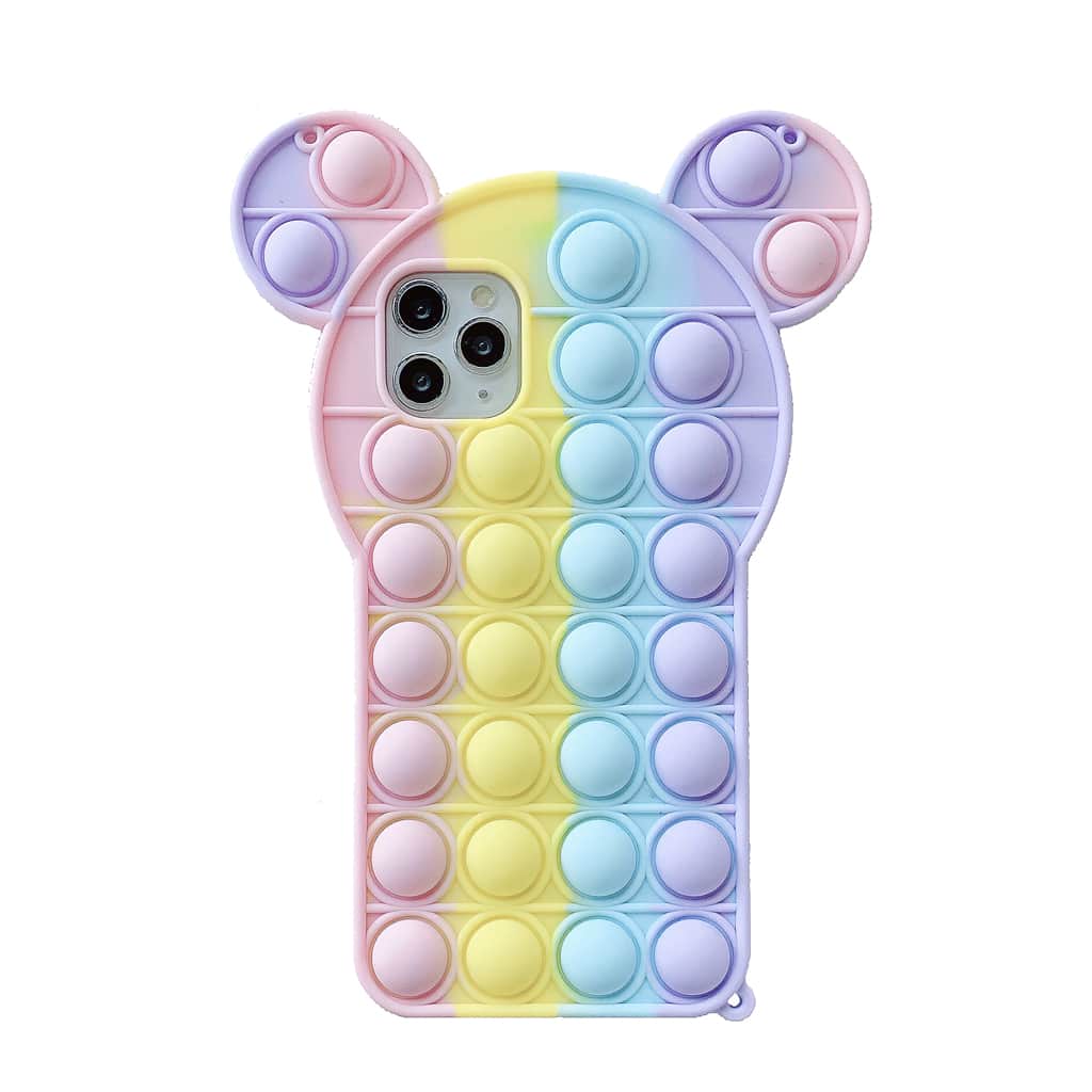 Pop it phone case iPhone rainbow mouse