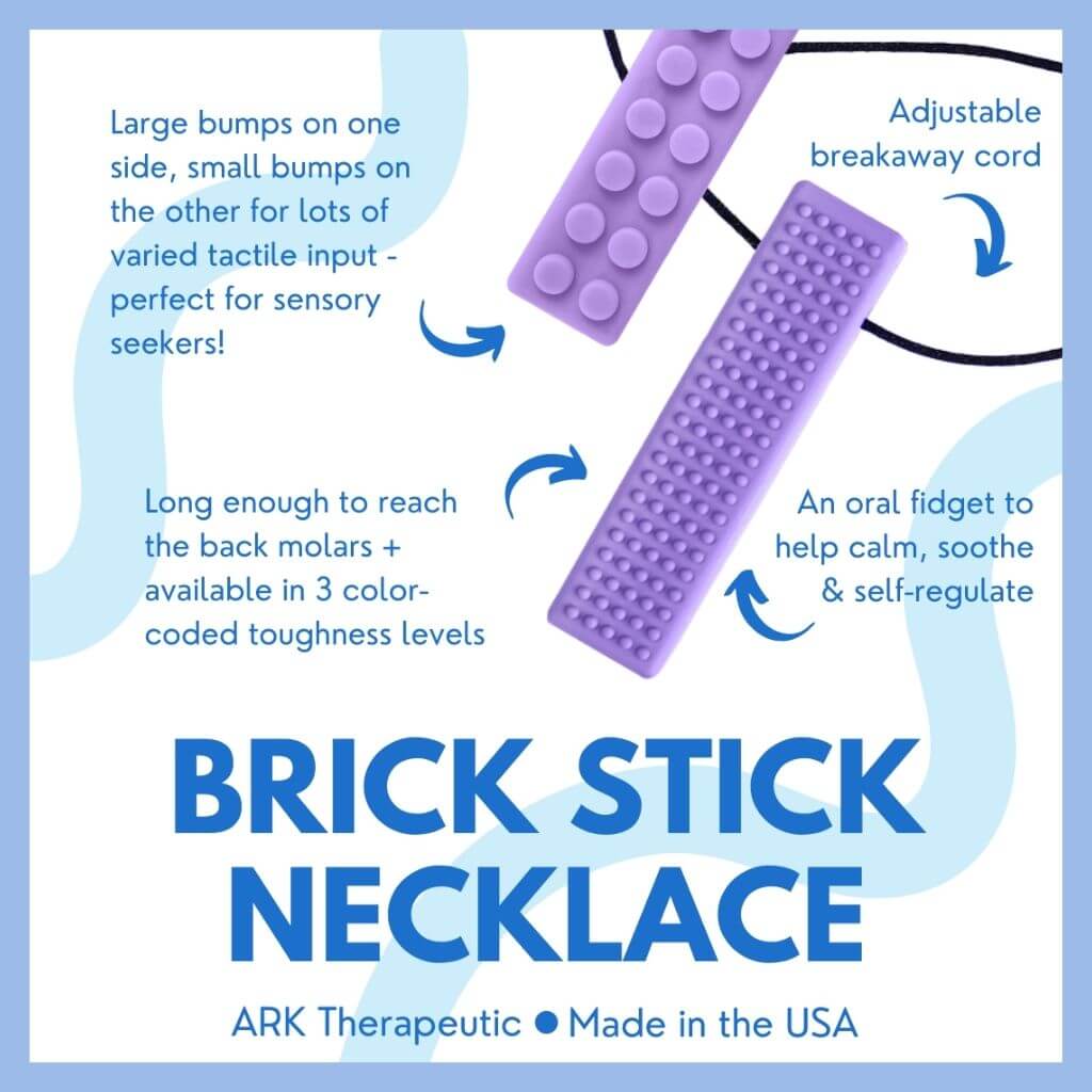 Sensory necklace for chewing by Ark Therapeutic  lavender toughest